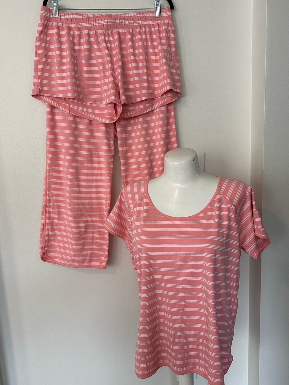 Lake 3 Pc Striped Pima Cotton Pajama Set XL